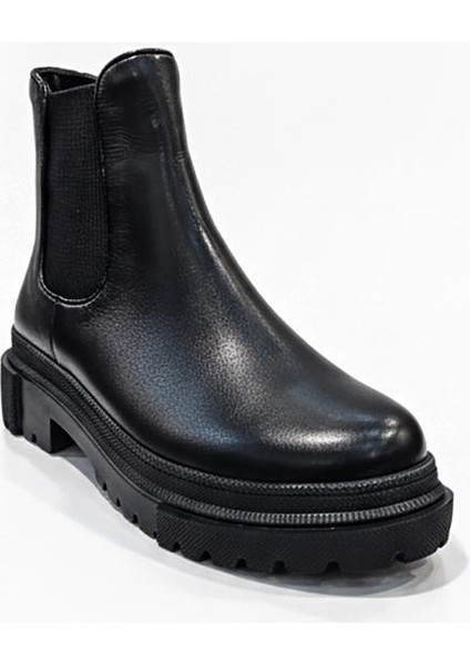 Siyah Kadın Hakiki Deri Bot 074.615