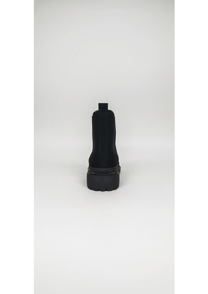 Siyah Nubuk Kadın Hakiki Deri Bot 074.616 fırsatları