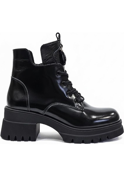 Siyah Rugan Kadın Hakiki Deri Topuklu Bot 712.2332 fiyatları