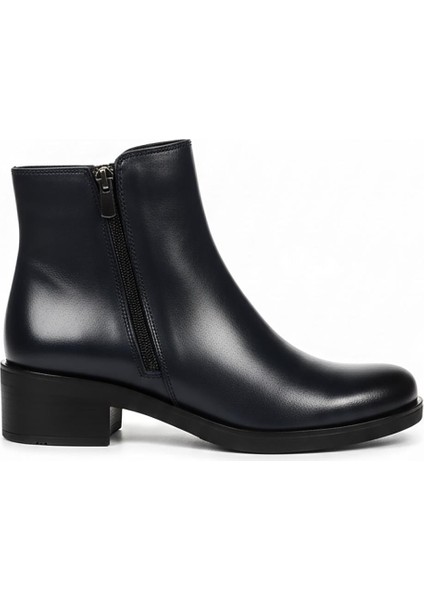 Lacivert Kadın Hakiki Deri Topuklu Bot 074.100 fiyatları