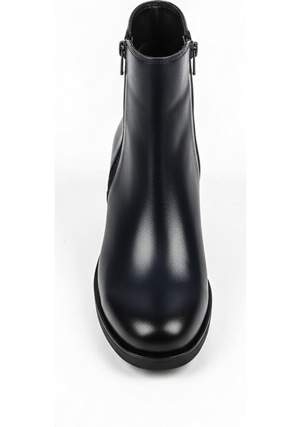 Lacivert Kadın Hakiki Deri Topuklu Bot 074.100 modelleri