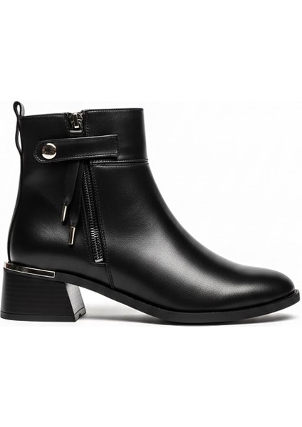 Siyah Kadın Topuklu Bot 640.5719-01