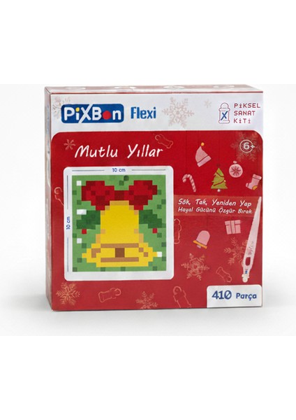 Flexi Piksel Sanat Kiti – Yılbaşı Temalı Piksel Sanatı - Mozaik - 10*10 cm - PFY1006