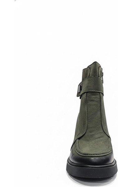 Yeşil Kadın Hakiki Deri Topuklu Bot 039.1101 fırsatları
