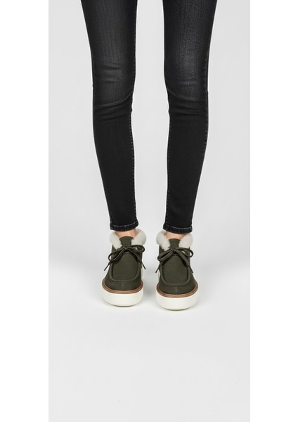 Yeşil Süet Kadın Hakiki Deri Bot 597.3637 modelleri