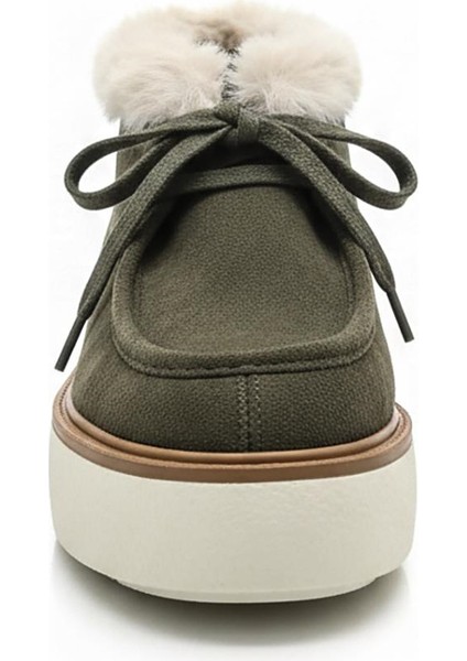 Yeşil Süet Kadın Hakiki Deri Bot 597.3637