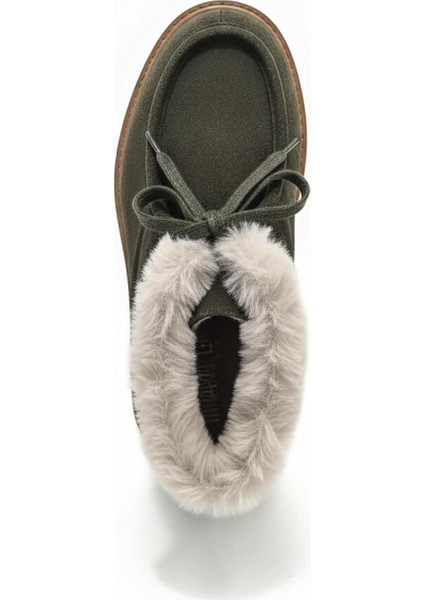 Yeşil Süet Kadın Hakiki Deri Bot 597.3637