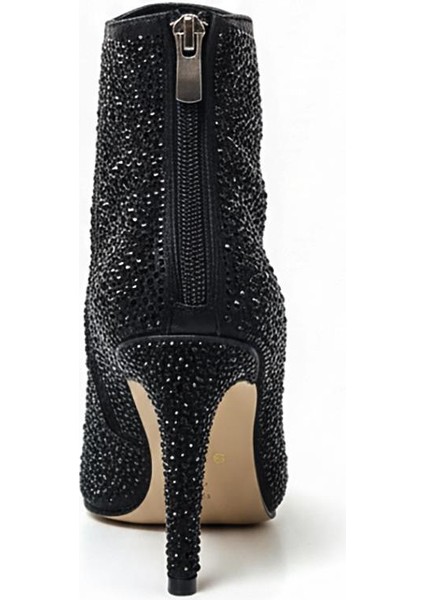 Siyah Taşlı Kadın Topuklu Bot 240.46-3001 fırsatları