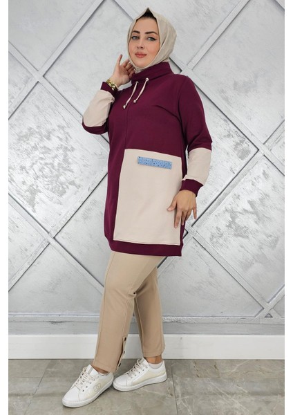 Kadın Kombinli Boğazlı Tesettür Tunik