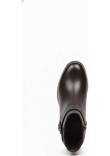 Kahverengi Kadın Hakiki Deri Topuklu Bot 451.03 fırsatları