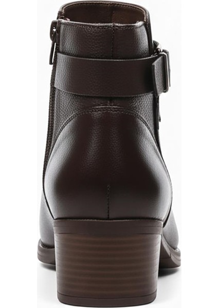 Kahverengi Kadın Hakiki Deri Topuklu Bot 451.03 indirimleri