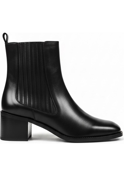 Siyah Kadın Hakiki Deri Topuklu Bot 002.40652 fiyatları