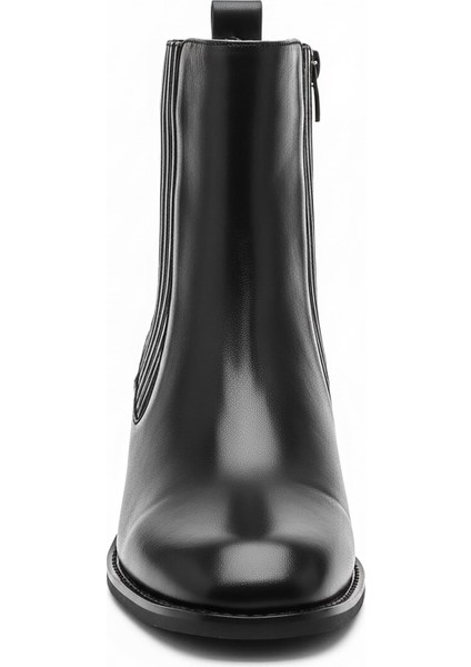 Siyah Kadın Hakiki Deri Topuklu Bot 002.40652 fırsatları