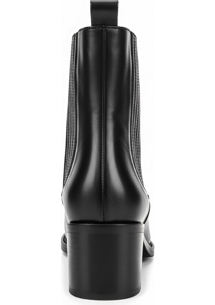 Siyah Kadın Hakiki Deri Topuklu Bot 002.40652 indirimleri