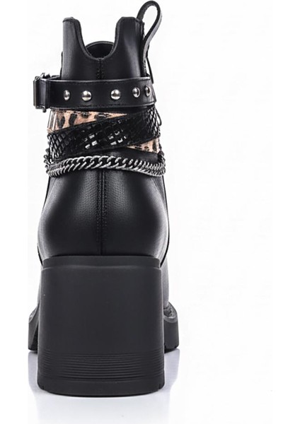 Siyah Kadın Topuklu Bot 640.5290-01 fırsatları