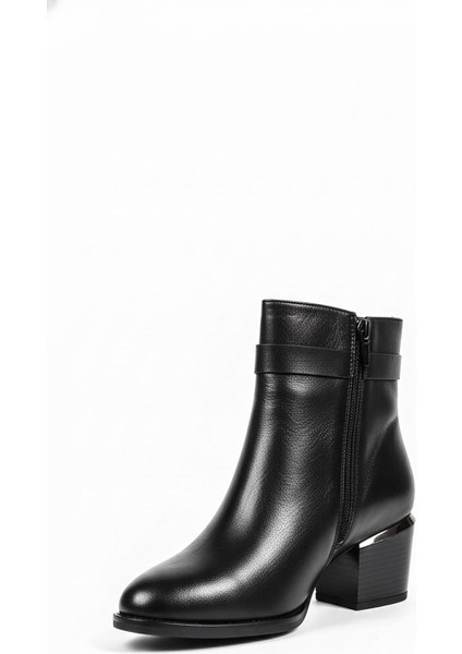 Siyah Kadın Hakiki Deri Topuklu Bot 039.203 fiyatları