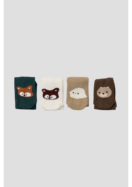 4 Çift Pamuklu Çocuk Soket Çorap fiyatları