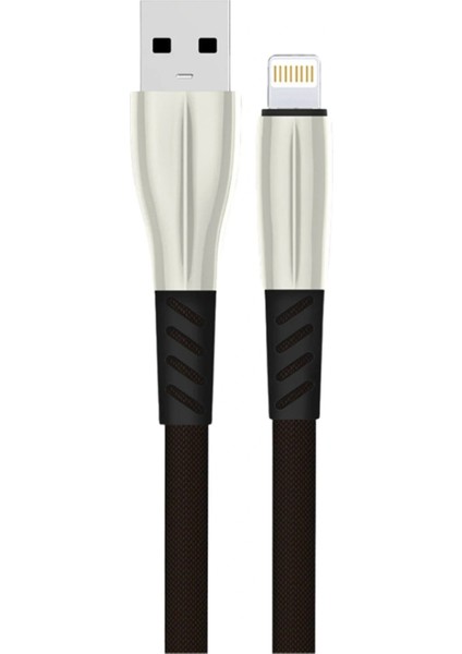 S89 Metal Uçlu Kablo Uyumlu 1m 2.4A - Siyah