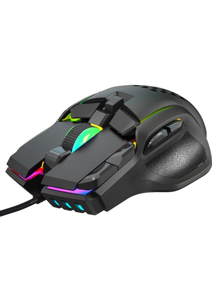 Makro Programlama Özellikli 10 Düğmeli Kablolu Oyun Faresi - 6 Seviyede Ayarlanabilir 12800 Dpı, 13 Rgb Aydınlatma Modu, Pc Için Optik E-Spor Faresi (Yurt Dışından) fırsatları
