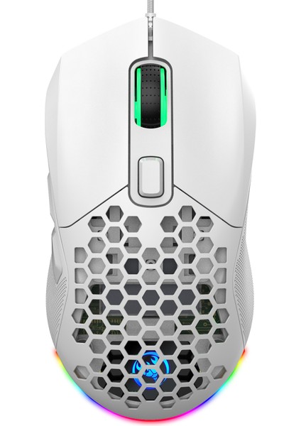 Değiştirilebilir Arka Kapaklı Kablolu Rgb Oyun Faresi - 7200 Dpı Ultra Hafif Tasarım, 7 Programlanabilir Düğme, Pc E-Spor Için Örgülü Kablo (Yurt Dışından)