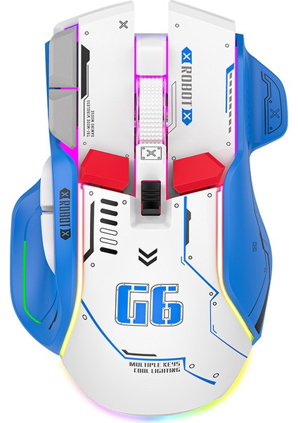 13 Rgb Aydınlatma Modu, 6 Dpı Seviyesi (4000 Dpı'a Kadar) ile 10 Tuşlu Kablosuz Üç Modlu Oyun Faresi - Pc/dizüstü Bilgisayar Için Ergonomik E-Spor Faresi (Yurt Dışından)