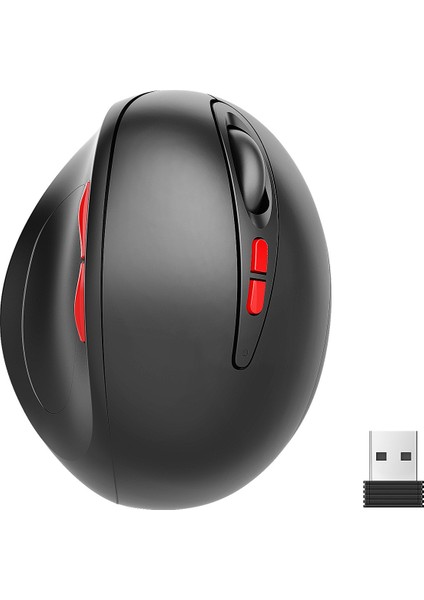 2.4ghz Kablosuz Dikey Ergonomik Fare - Ofis/oyun Için 2400DPI Hassasiyet, Bilgisayar/dizüstü Bilgisayar Için Konforlu El Desteği Faresi (Yurt Dışından)