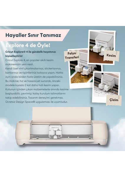Crıcut 2011287 Explore 4 + Temel Aksesuar Paketi fırsatları