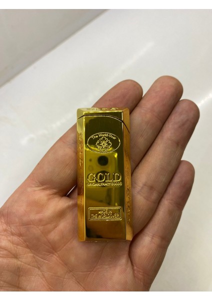 Gold Külçe Tasarımlı Metal Alevli Çakmak fiyatları