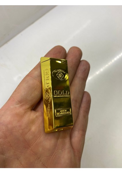 Gold Külçe Tasarımlı Metal Alevli Çakmak modelleri
