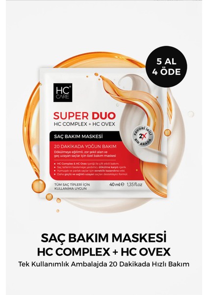 Hc Super Duo Saç Bakım Maskesi - 40 Ml.