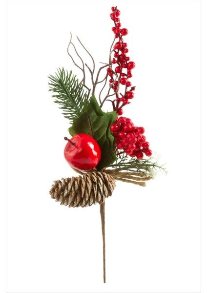 Elma Kozalak Çamlı Kokina Yılbaşı Süsü 30 cm fiyatları