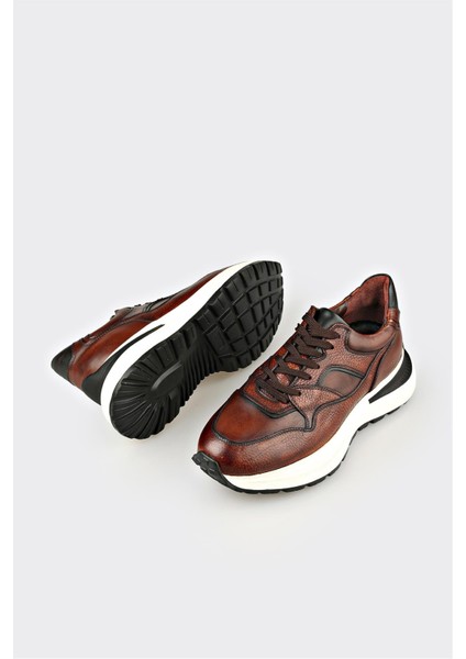 Kahve Deri Erkek Spor Ayakkabı modelleri