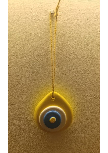 El Yapımı Sarı Nazar Boncuğu-Dekoratif Nazar Boncuğu Askılı – El Yapımı Nazar Süsü - Pozitif Enerji Nazar Boncuğu fiyatları