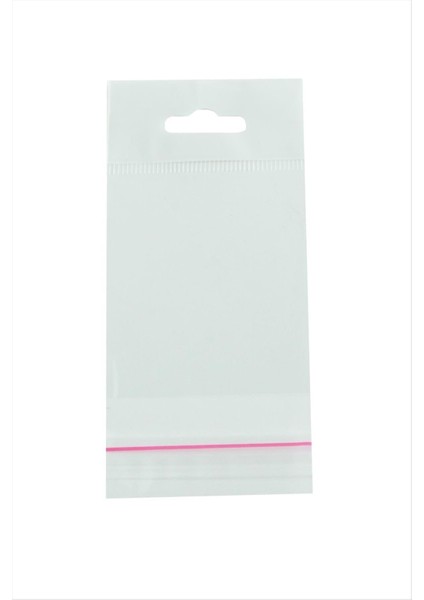 8*15 Yapışkanlı 1000 Adet Askılı Şeffaf Poşet