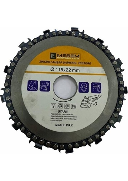 115 mm Zincirli Ahşap Dairesel Testere 115 mm x 22 mm