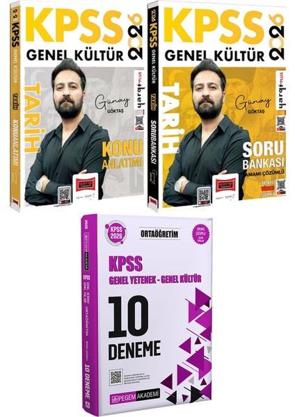 2026 Kpss Tarih Konu Anlatımı ve Soru Bankası - 2026 Kpss Ortaöğretim Çözümlü 10 Deneme