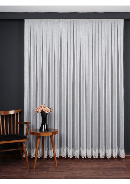 Etek Nakış Işlemeli Tül Perde (1/3 Sık Pile) modelleri