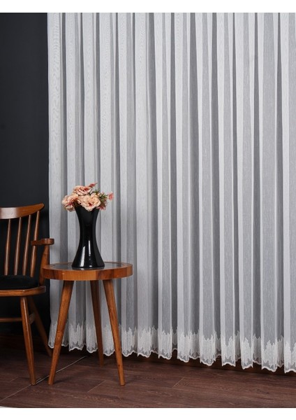 Etek Nakış Işlemeli Tül Perde (1/3 Sık Pile) fırsatları