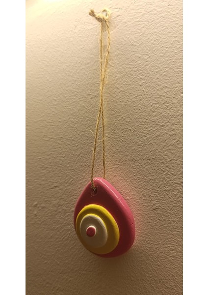 El Yapımı Pembe Nazar Boncuğu-Dekoratif Nazar Boncuğu Askılı – El Yapımı Nazar Süsü - Pozitif Enerji Nazar Boncuğu fiyatları