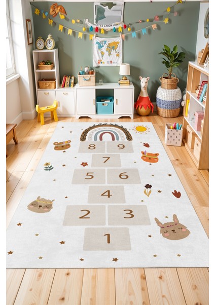 Yeni Desen Yıkanabilir Kaymaz Tabanlı Bohem Tarz Dijital Baskı Salon Halısı, Yumuşak Dokulu Lüks Halı Modeli ve 40 x 60 Gri Renk Dikdörtgen Halı modelleri