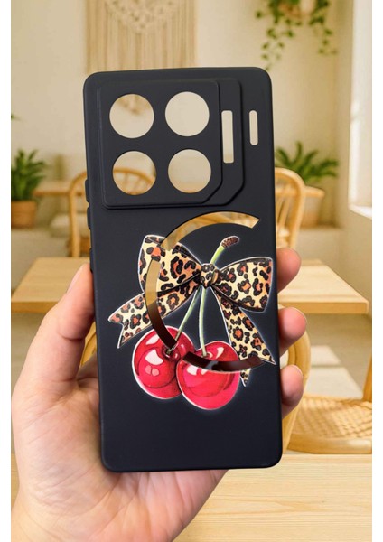 Infinix Gt 20 Pro Uyumlu Kiraz Leopar Fiyonk Desenli Silikon Darbe Emici Rubber Kılıf fiyatları