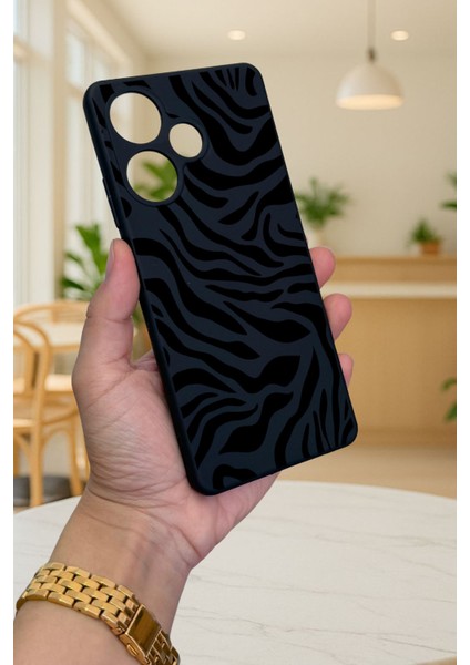 Infinix Hot 30 - Zebra Desenli Silikon Darbe Emici Klasik Korumalı Rubber Kılıf modelleri