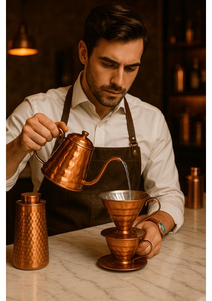 Bakır Filtre Kahve Süzeceği