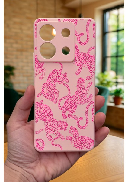 Xiaomi Redmi Note 13 Pro 5g Pembe Leopar Desenli Silikon Darbe Emici Klasik Korumalı Rubber Kılıf fırsatları