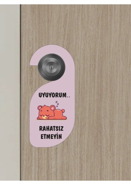 Uyuyorum Rahatsız Etmeyin Ayıcık Kapı Askısı Kapı Uyarı Levhası fiyatları