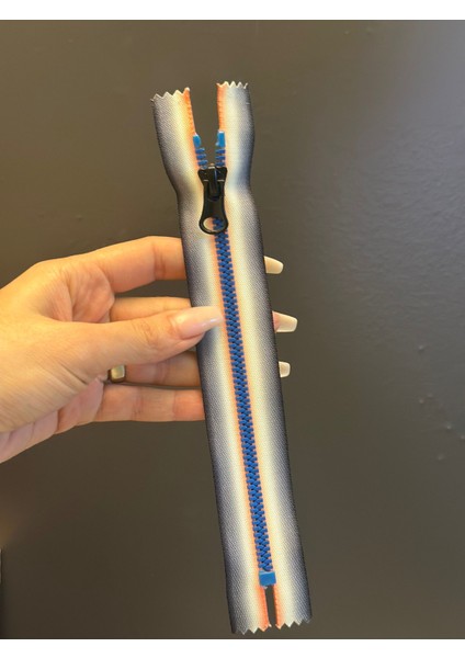 21X4 cm Renkli Tasarım Dişli Fermuar