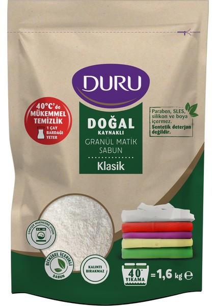2 Adet Duru Granül Sabun Klasik 1,6 kg fiyatları