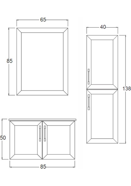 Lexa Banyo Dolabı 85 cm (Boy Dolabı Dahil Değildir.) fırsatları