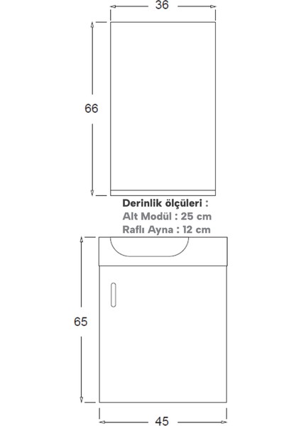 Lıtos Banyo Dolabı 45 cm fırsatları