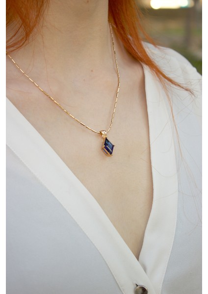 Sparkly Blue Crystal Kolye modelleri